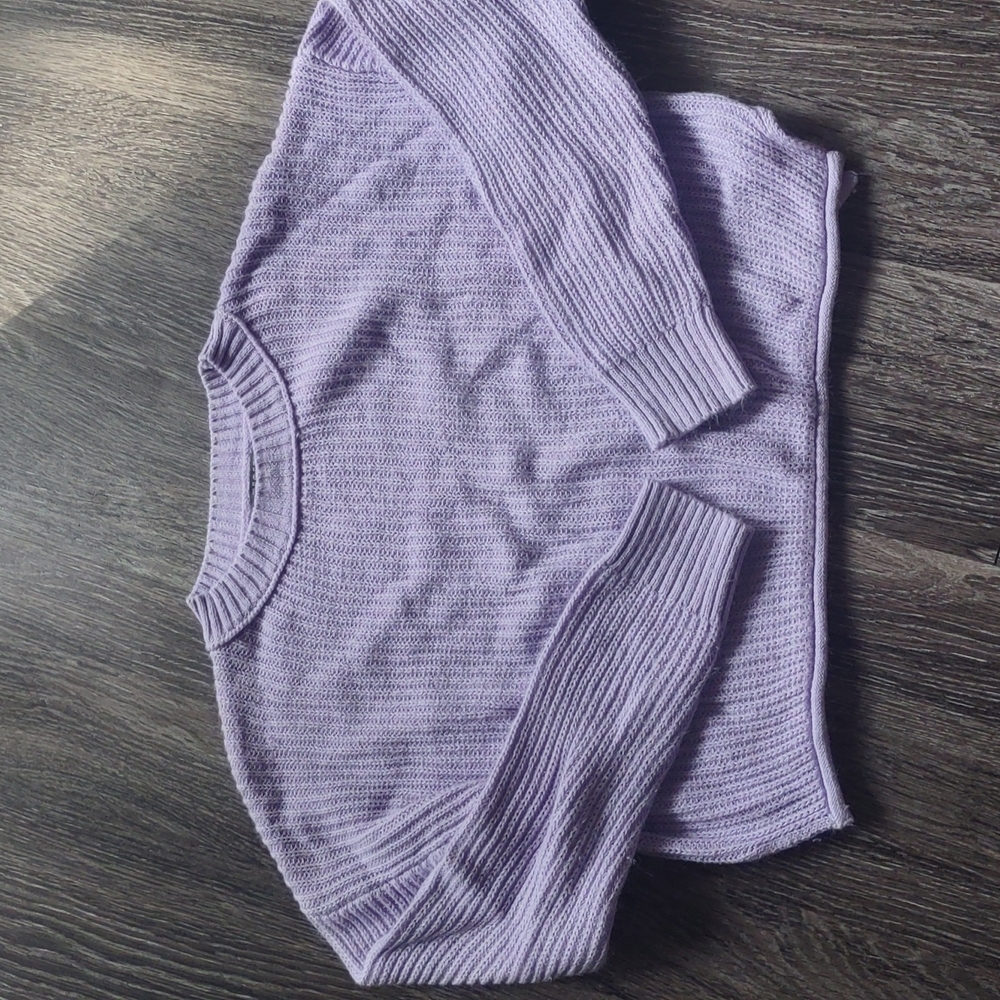 Lavender Cropped Sweater